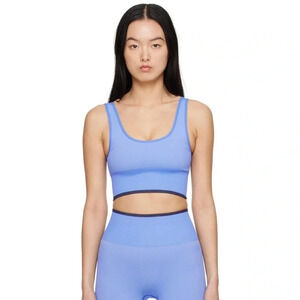 Outdoor Voices Seamless Rib Long Line Bra XXS in Nebula (Periwinkle) Sports